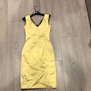 D&G Vibrant Yellow Midi Dress